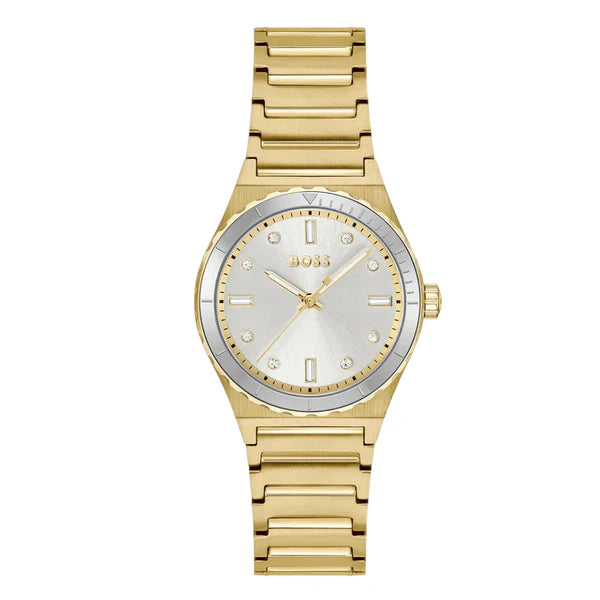 Hugo Boss Candor Sport Two-Tone Stainless Steel Silver Dial Quartz Watch for Ladies - 1502790