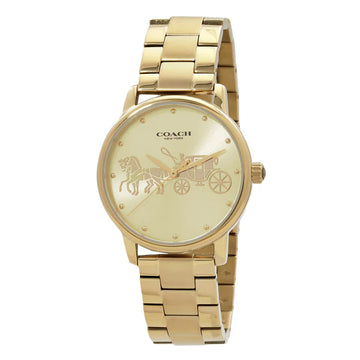 Coach Grand Rose Gold Stainless Steel Rose Gold Dial Quartz Watch for Ladies - 14503740