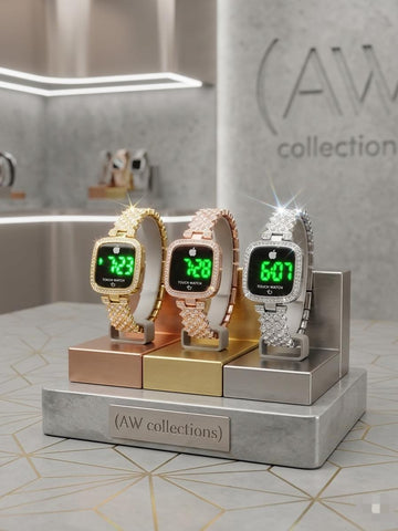 Watches & Jewellery Diamond Touch Screen LED Watch Ladies Fashion Quartz Watch